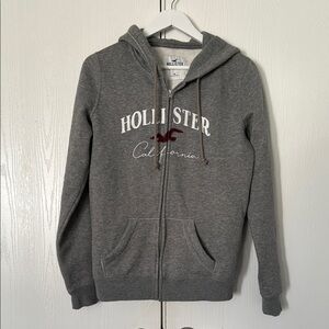 Hollister Gray Zip-Up Hoodie